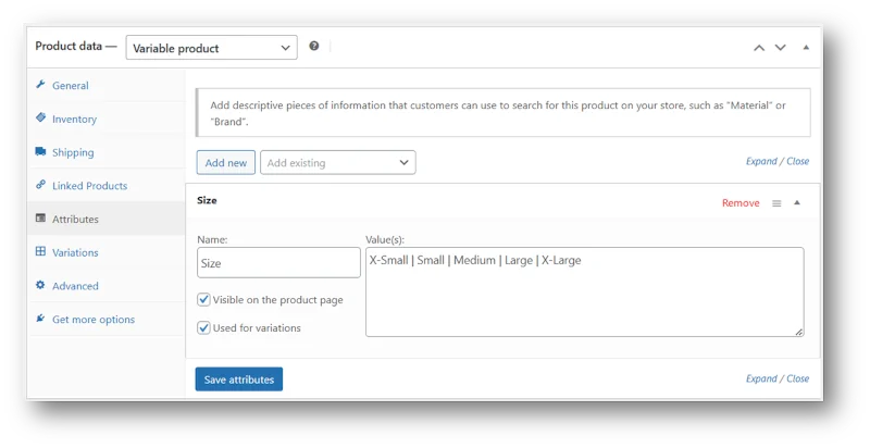 WooCommerce Product Data Attributes Completed